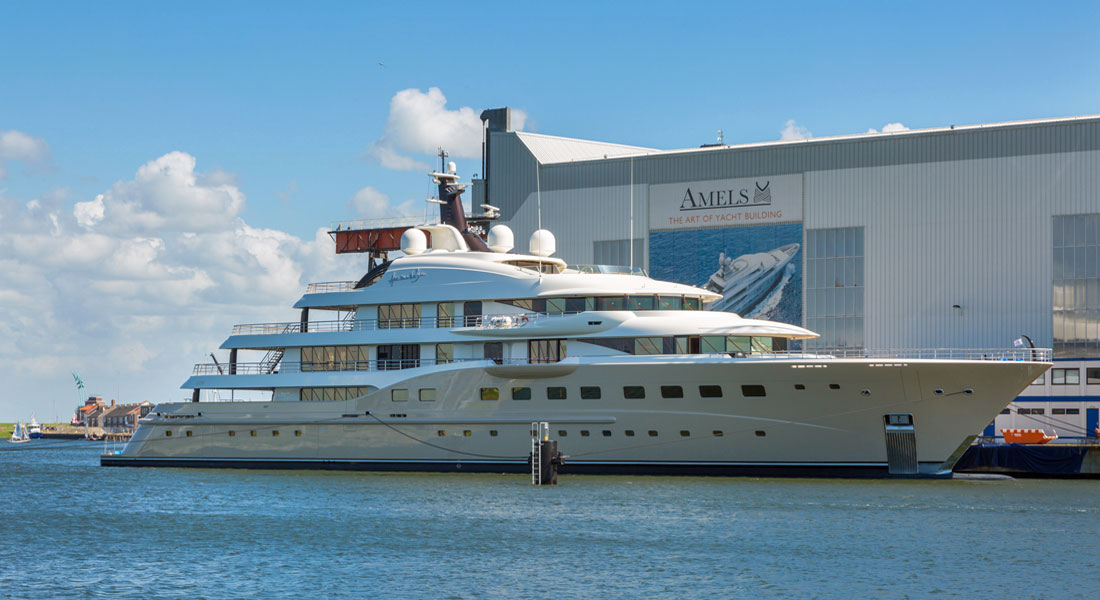 Here Comes the Sun, an Amels superyacht; the yard is now branded under Damen Yachting