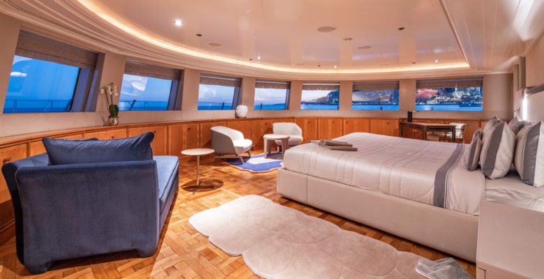 the owner's deck on the yacht Carinthia VII