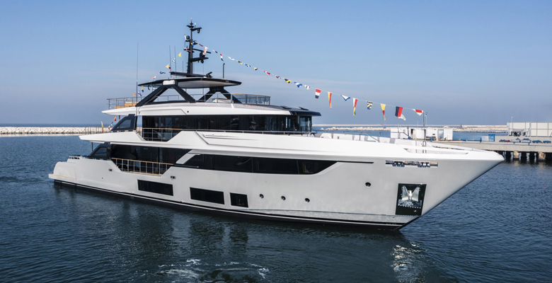 hull number one of the Custom Line Navetta 38 yacht Telli