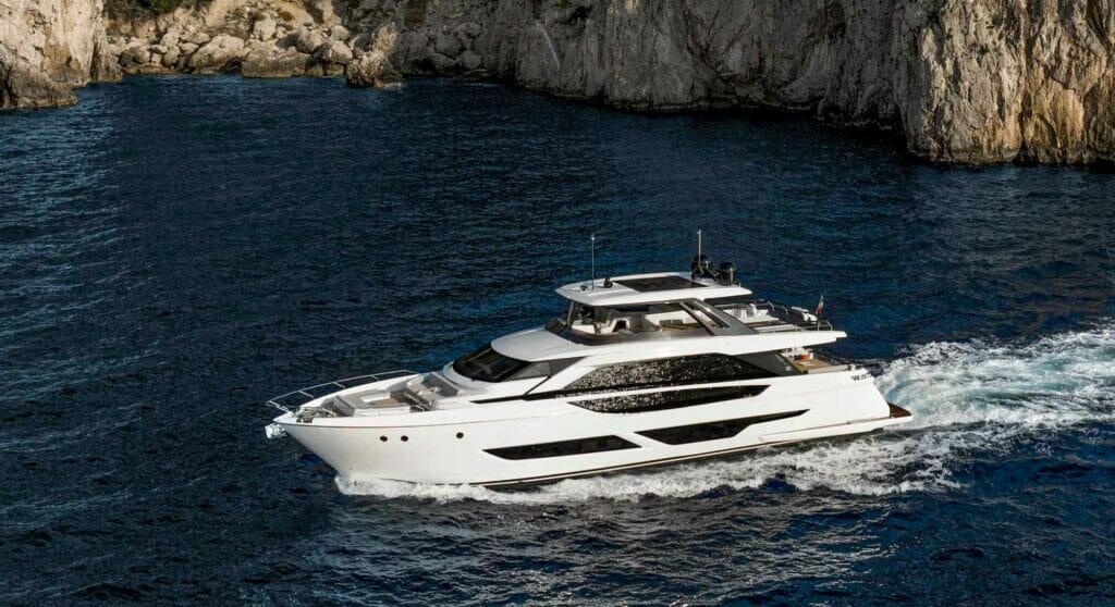 the Ferretti Yachts 860 superyacht