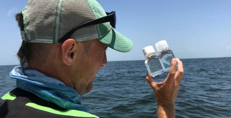 Junior SeaKeeper students learn about water sampling from superyachts