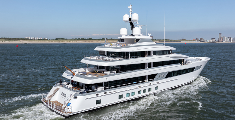 the 61-meter yacht Asia