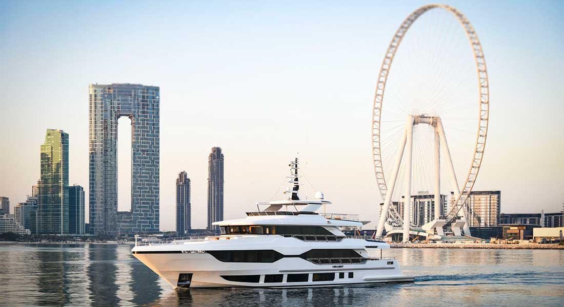 the Majesty 120 is a trideck megayacht