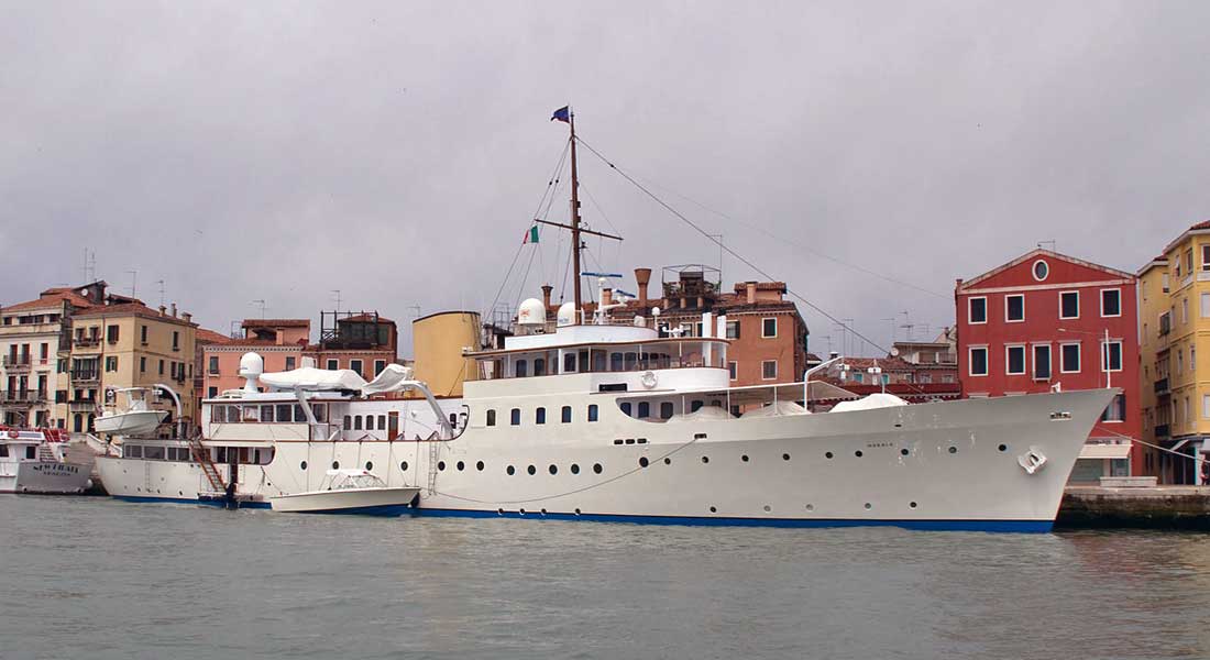 the classic megayacht Marala as seen in 2012