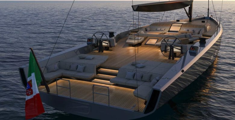 the wallywind 110 sailing superyacht can also race