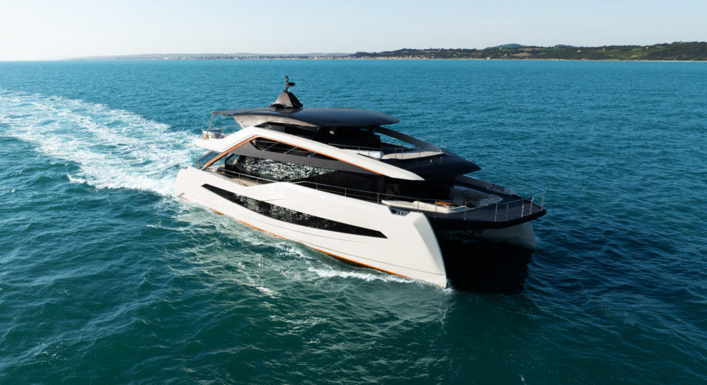 first WiderCat 92 yacht